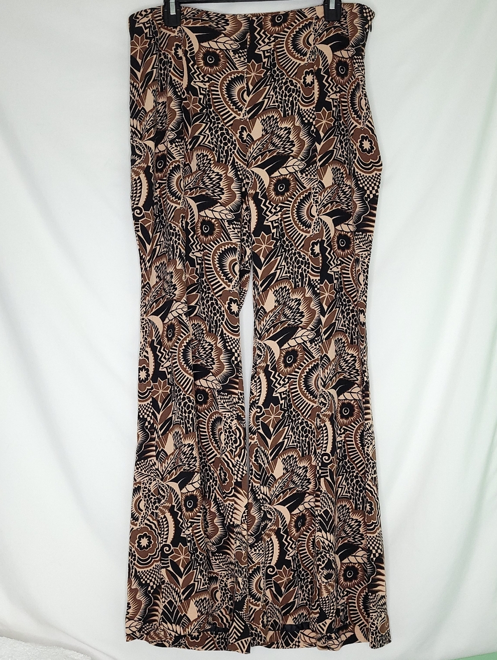 ANTHROPOLOGIE Printed Drapey Flare/Wide Leg Women's Pants Size 12